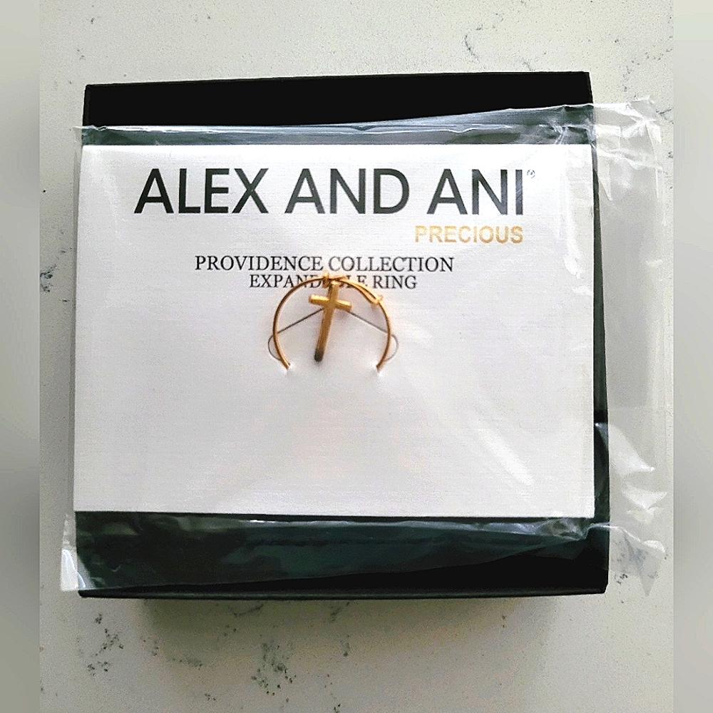 Alex and Ani Expandable Ring Cross Providence Collection